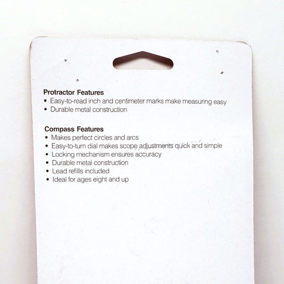 Fiskars Protractor and Pink Metal Compass Set Lead Refills Included NEW - Picture 4 of 5